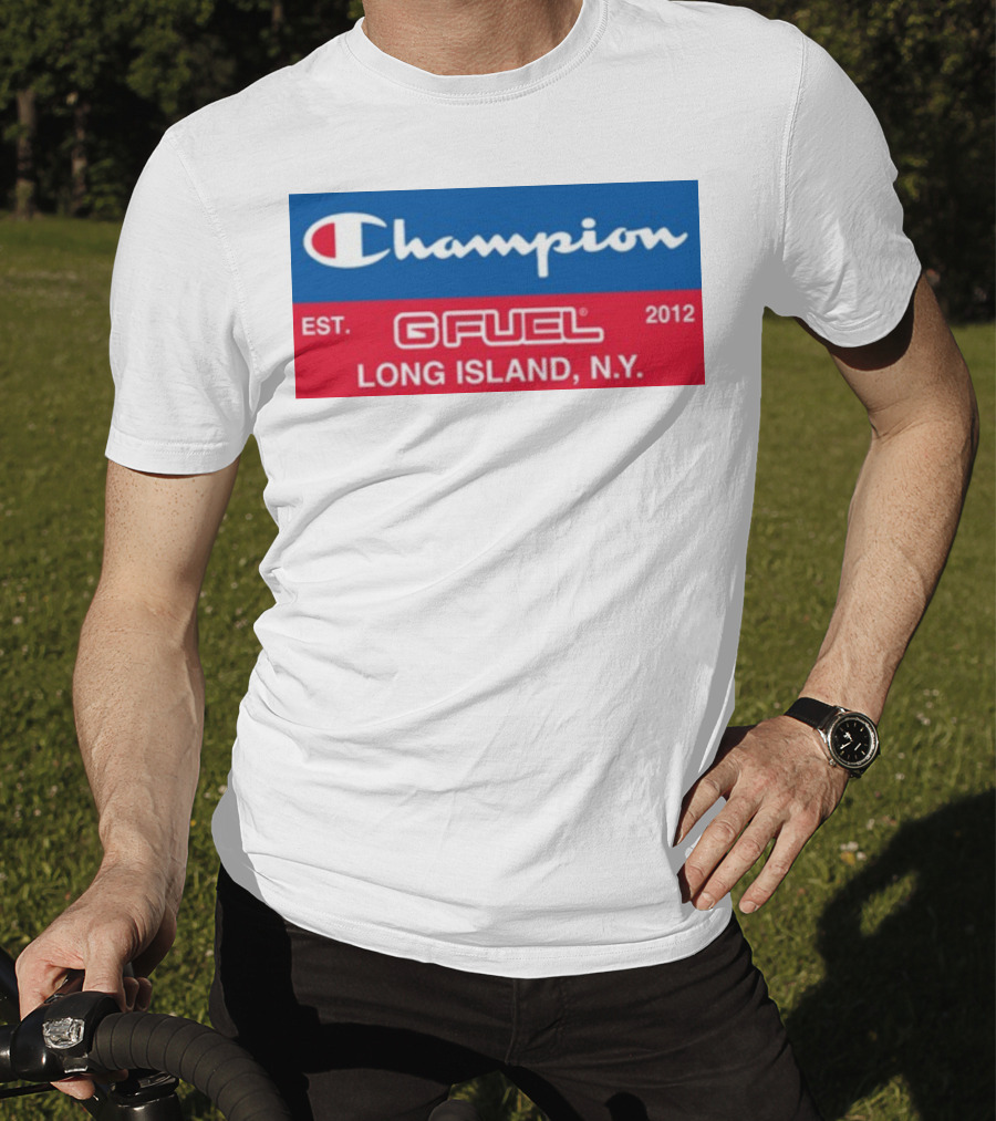 Champion Gfuel Est. 2012 Long Island N.Y T-Shirt
