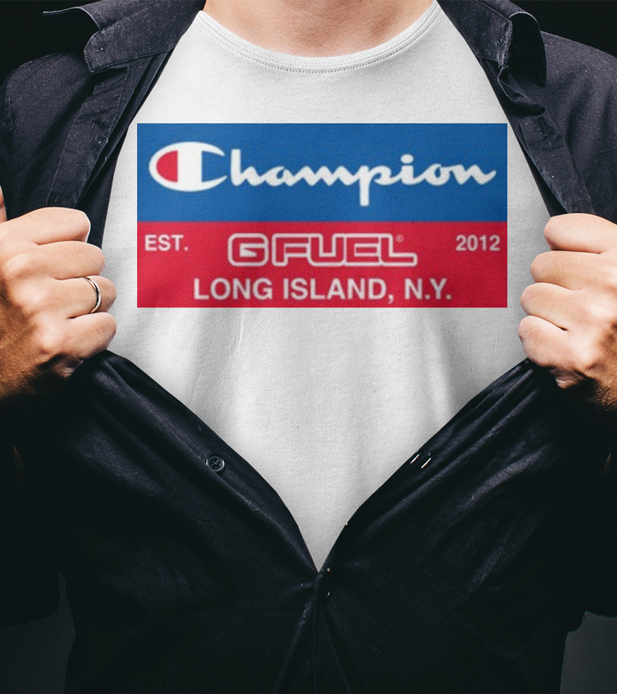 Champion Gfuel Est. 2012 Long Island N.Y T-Shirt