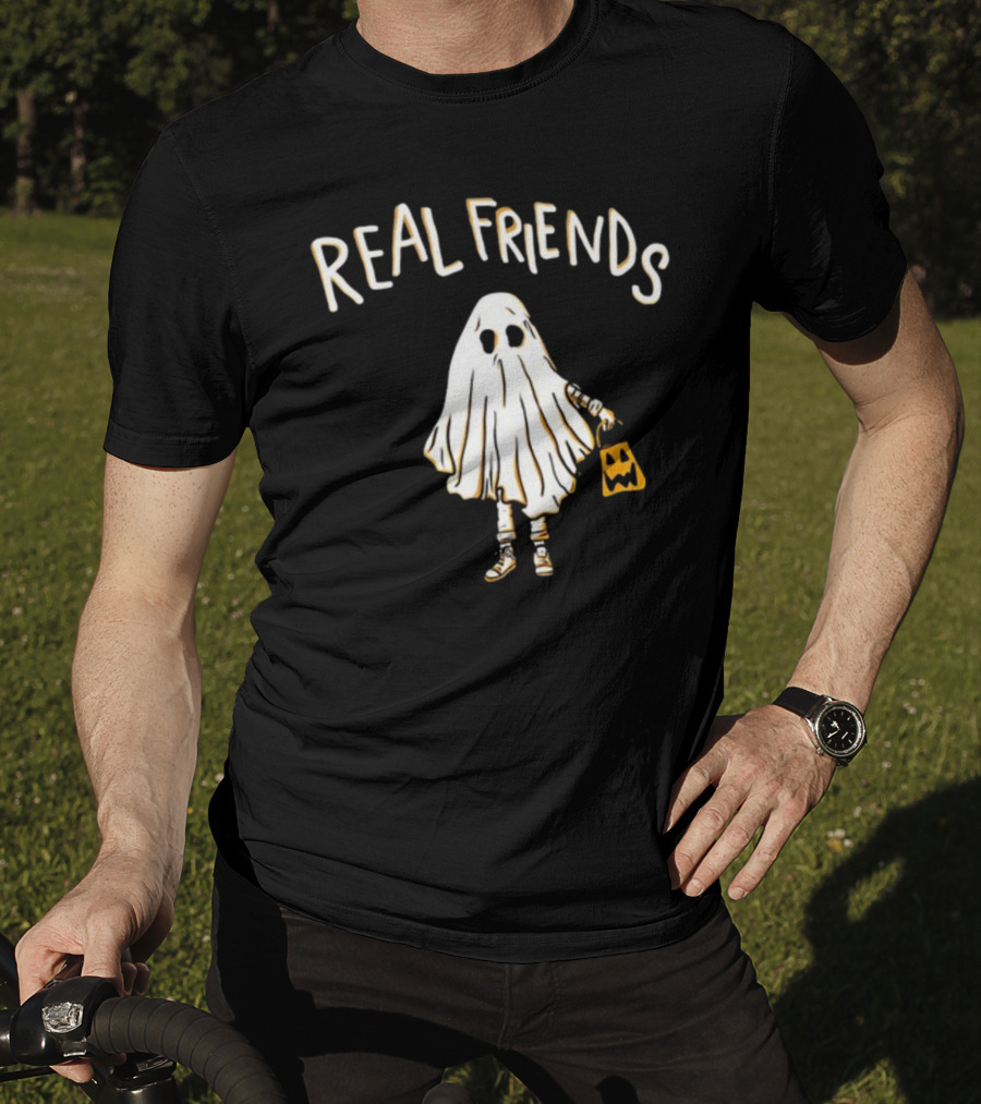 Real Friends Ghost Halloween Trick Or Treat T-Shirt