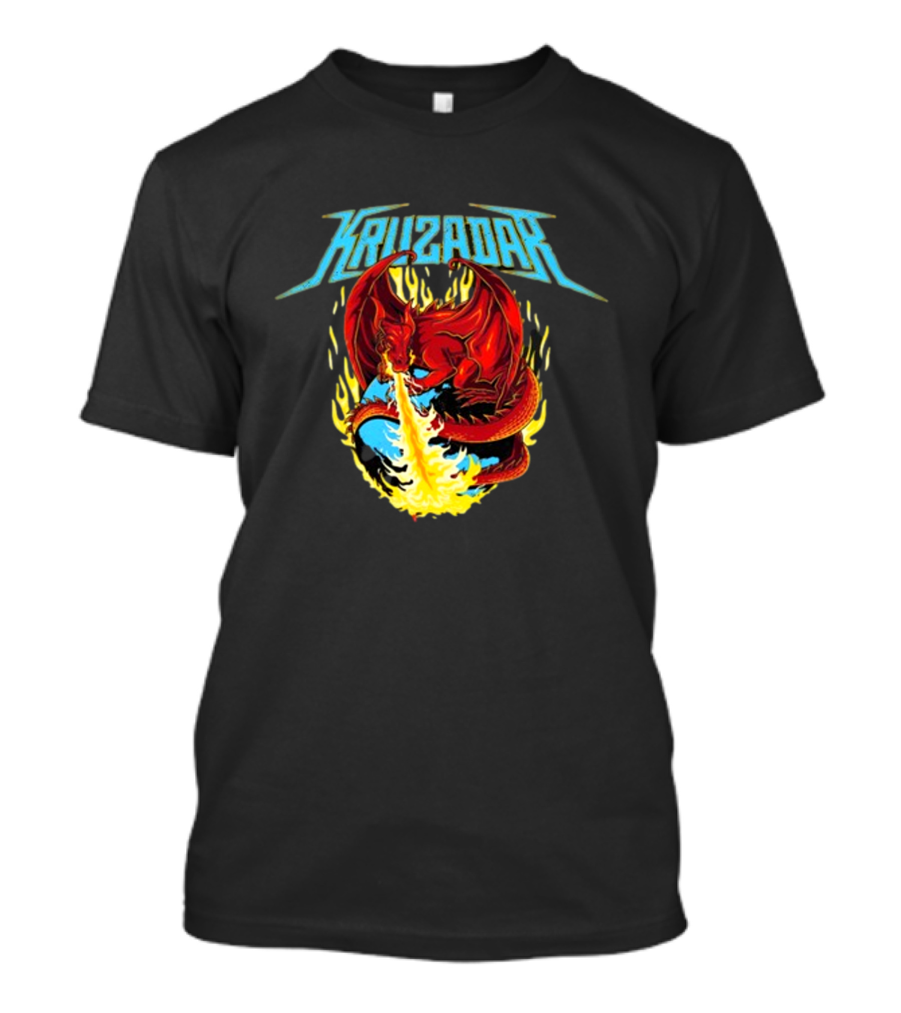 Kruzadar Dragon Flame Burst Bandshirt T-Shirt