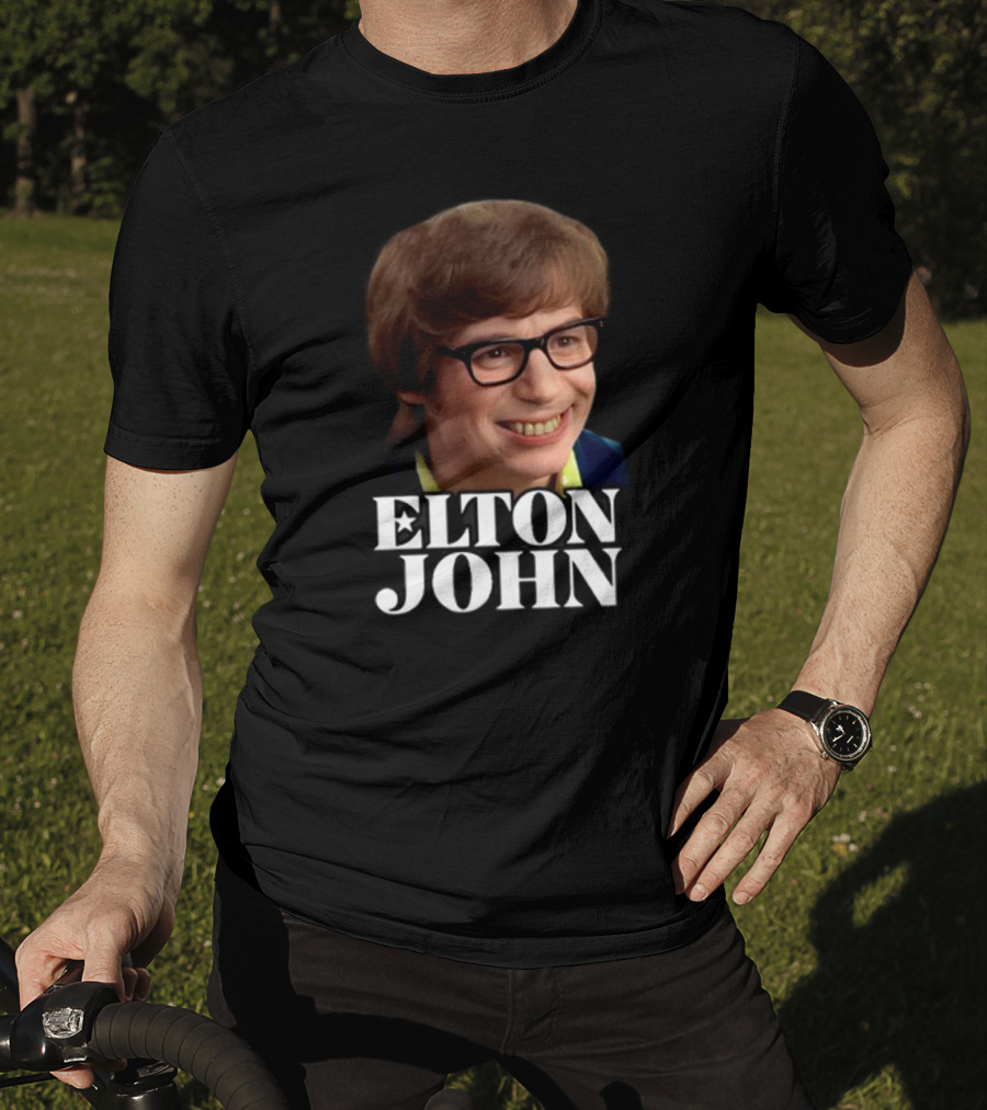 Shitheadsteve Elton John Austin Powers Face Mashup T-Shirt