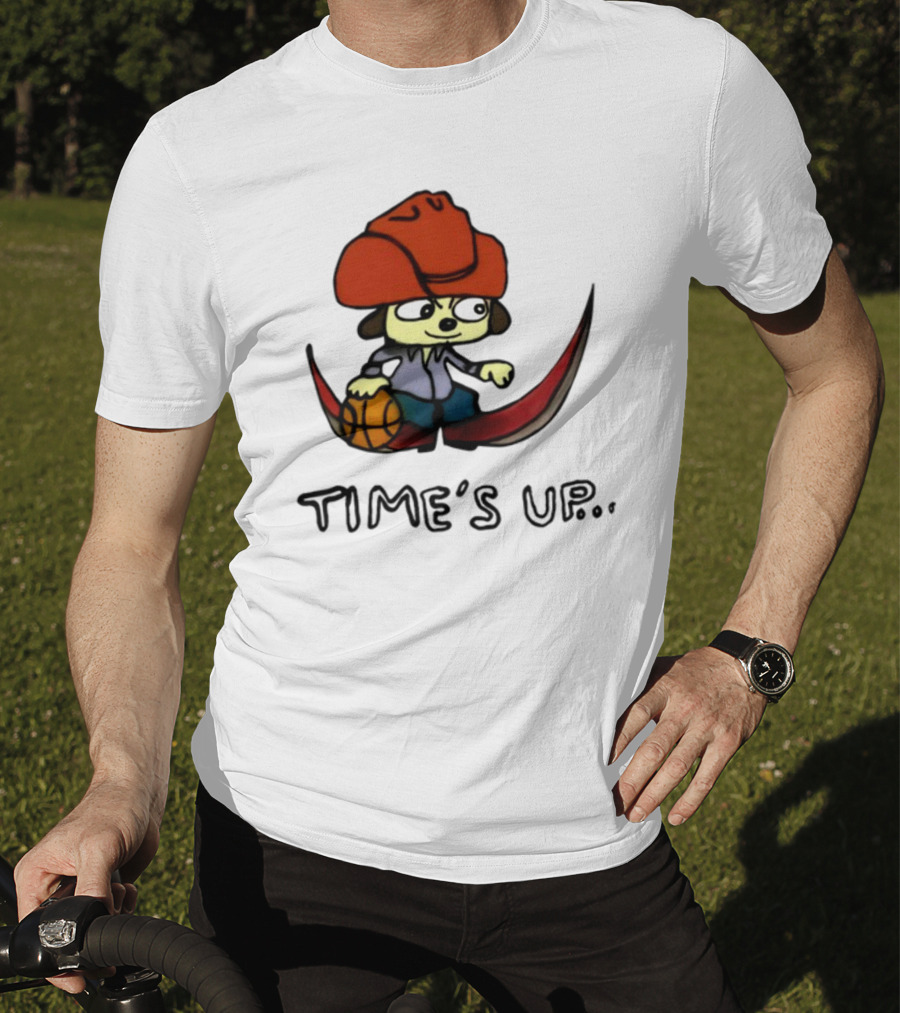 TIME'S UP Parappa The Rapper Basketball Swoosh T-Shirt