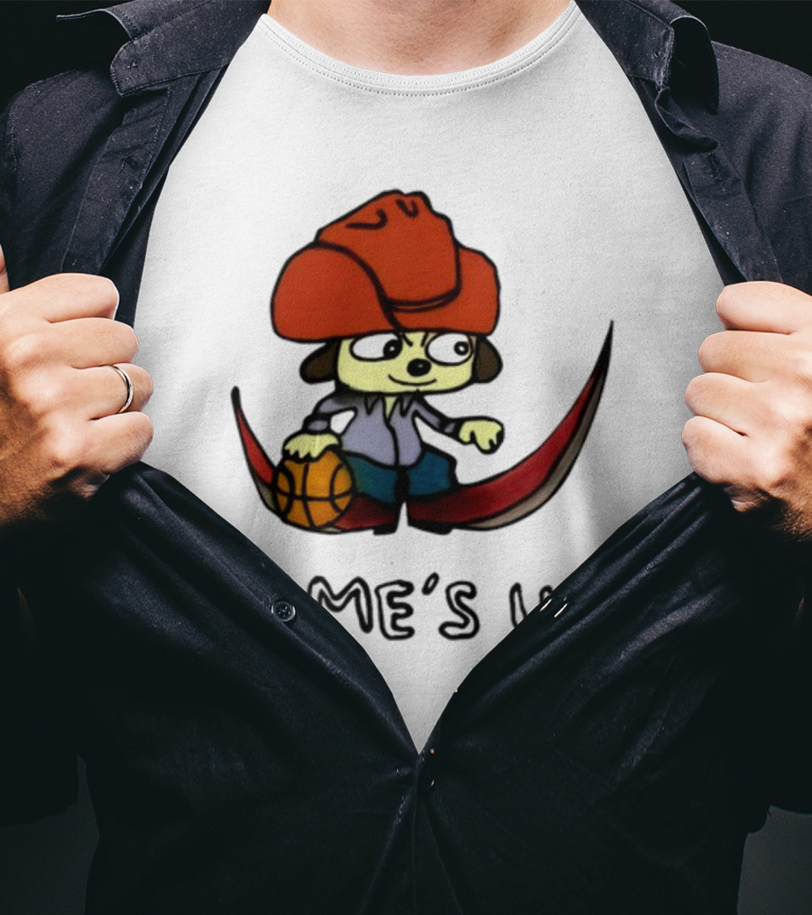 TIME'S UP Parappa The Rapper Basketball Swoosh T-Shirt