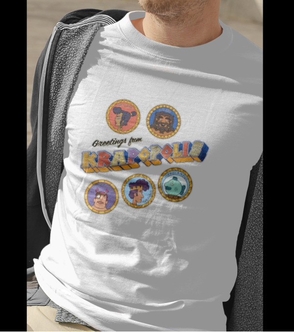 Greetings From Krapopolis Characters Stamps Krapopolis Fox Animated Series T-Shirt