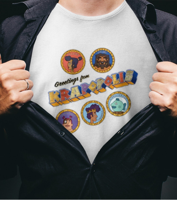Greetings From Krapopolis Characters Stamps Krapopolis Fox Animated Series T-Shirt