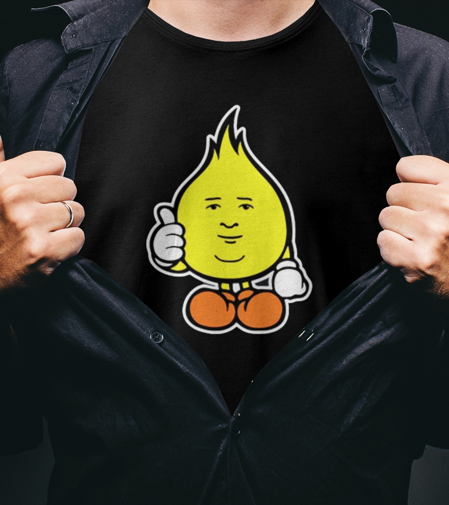 Flamebob Thumbs Up Cartoon Character T-Shirt