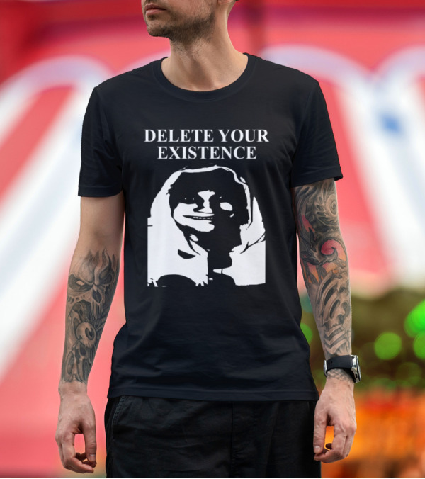 Premium T-Shirt: DELETE YOUR EXISTENCE Hoodie Skeleton T-Shirt DELETE YOUR EXISTENCE Hoodie Skeleton T-Shirt