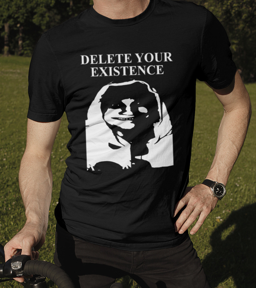 DELETE YOUR EXISTENCE Hoodie Skeleton T-Shirt