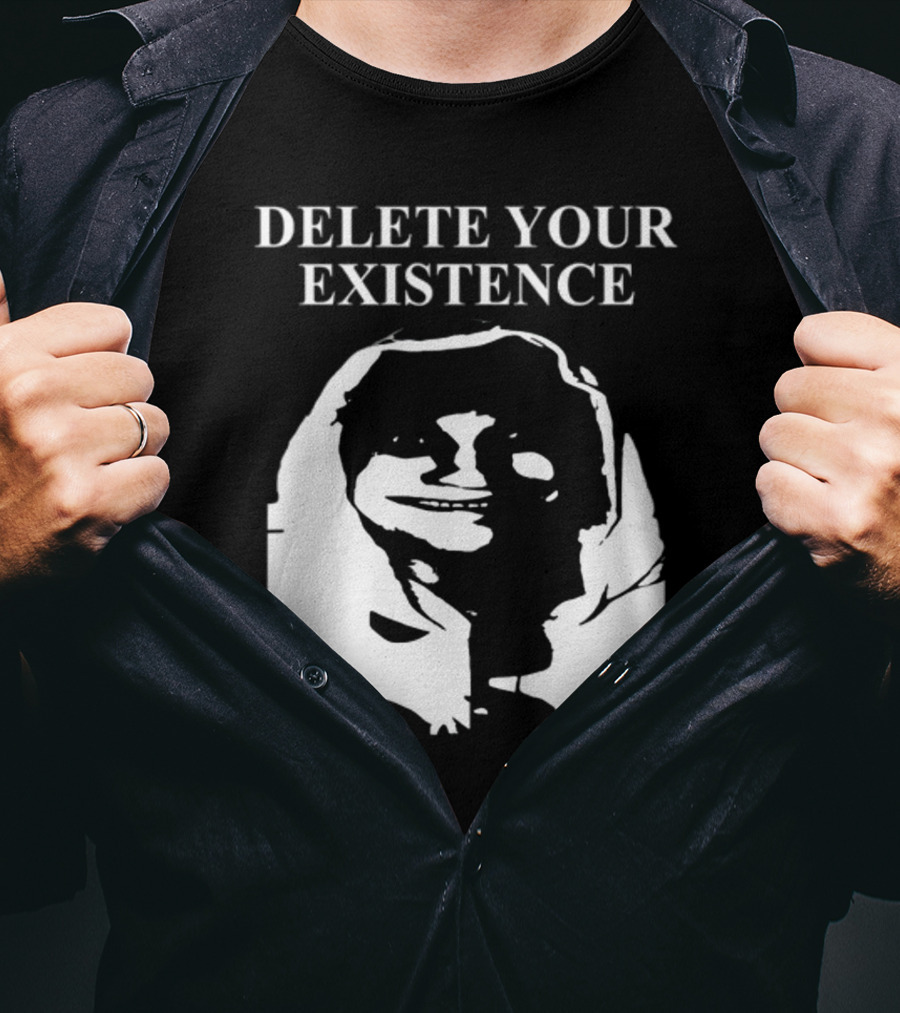 DELETE YOUR EXISTENCE Hoodie Skeleton T-Shirt