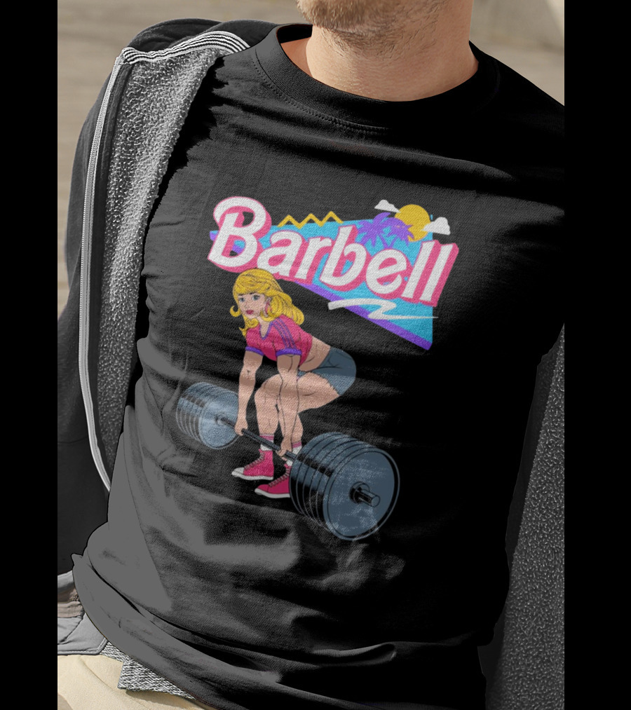 Raskolapparel Barbell Barbie Retro Workout Vibes T-Shirt