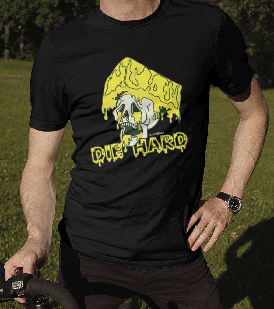 Die Hard Cheesehead Melting Skull T-Shirt