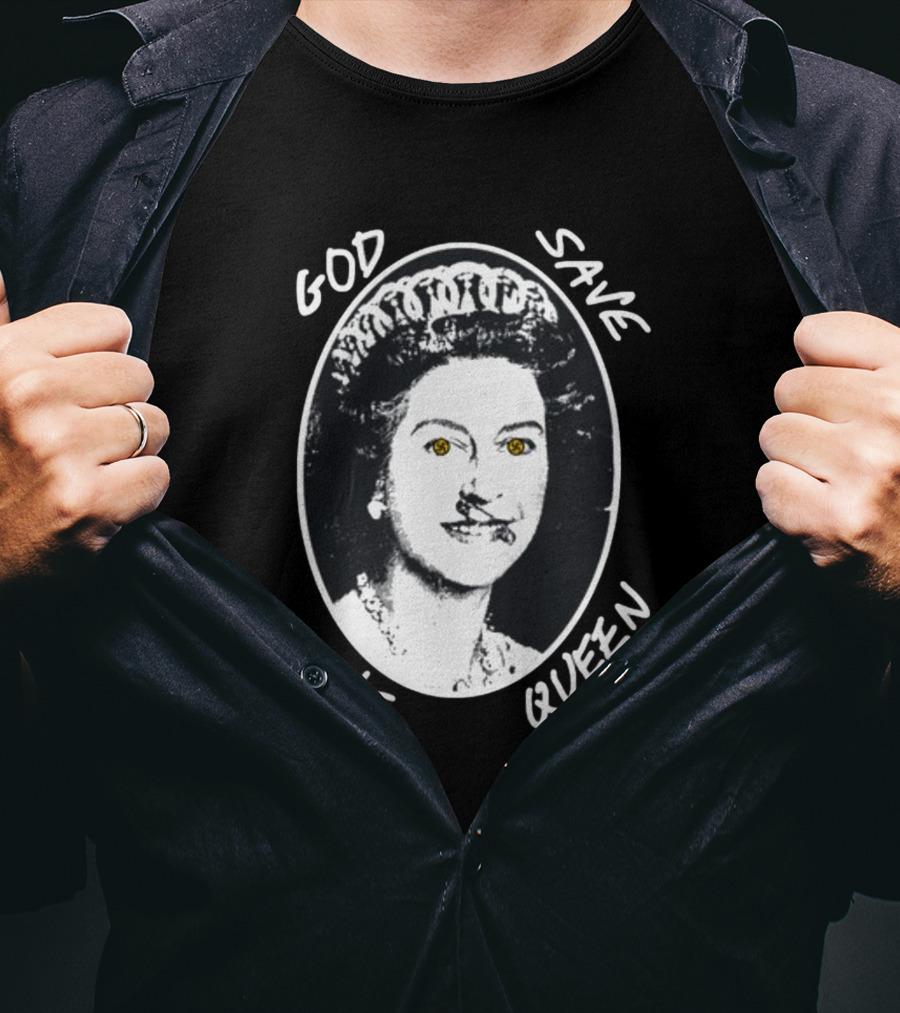 Ken Carson Wearing God Save The Queen Punk Swastika Eyes T-Shirt