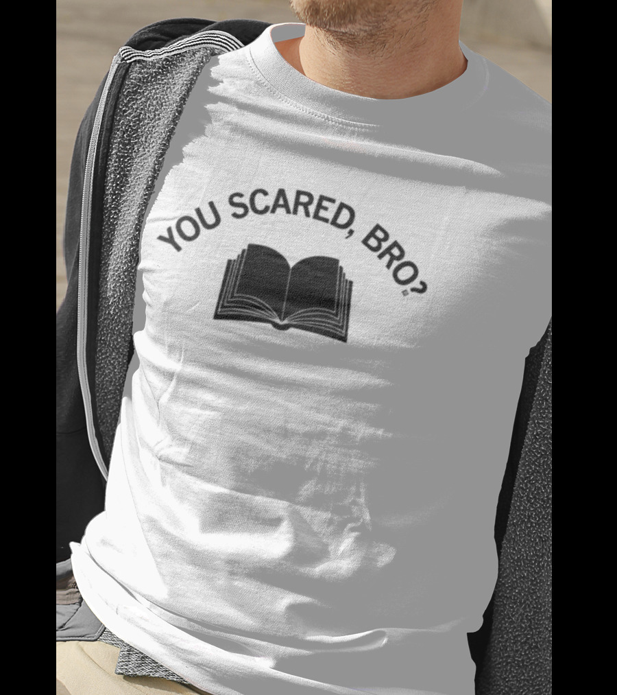 You Scared Bro Open Book T-Shirt