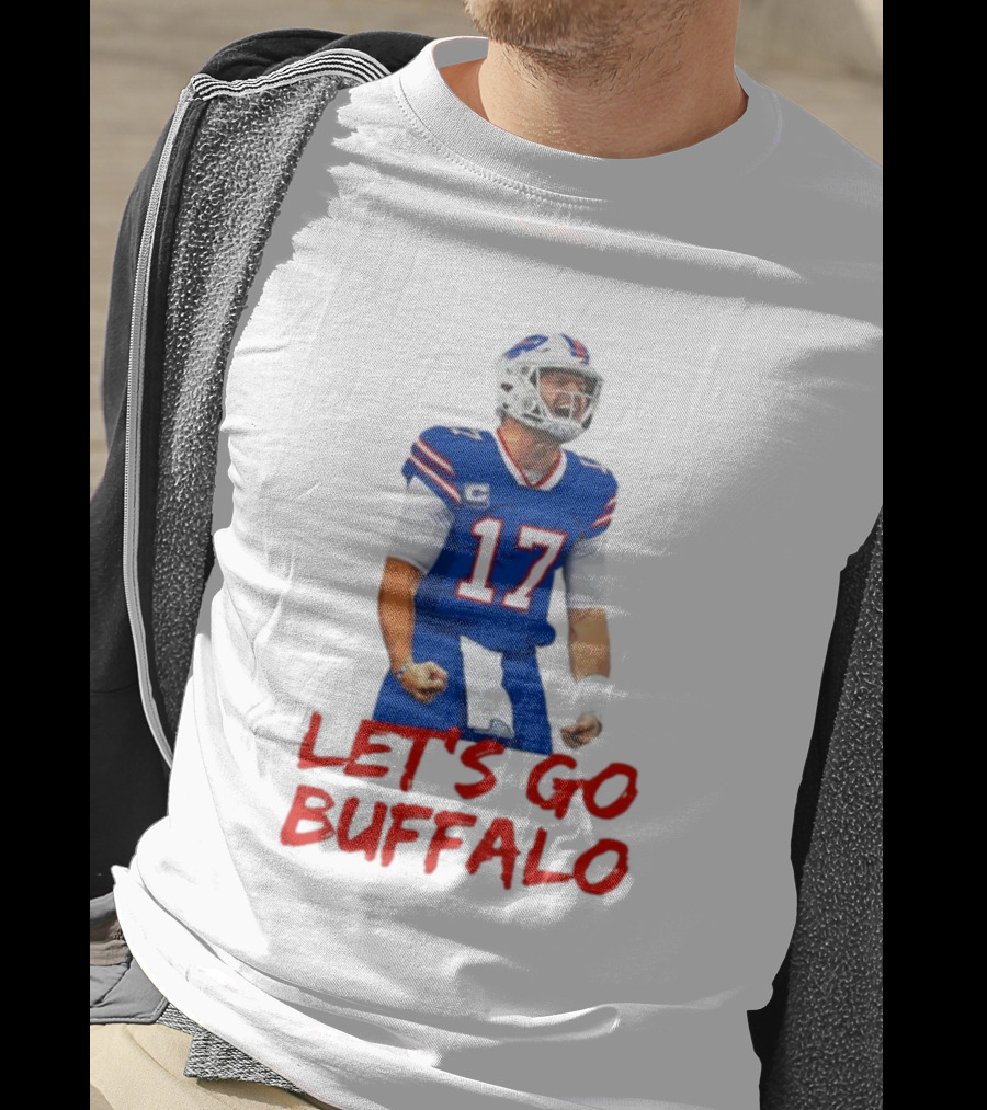 VictoryShirtsStore Josh Allen 17 Let's Go Buffalo Football Player T-Shirt