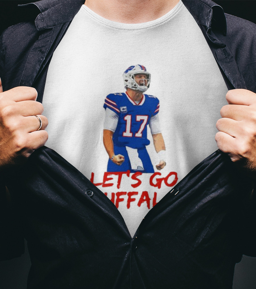VictoryShirtsStore Josh Allen 17 Let's Go Buffalo Football Player T-Shirt