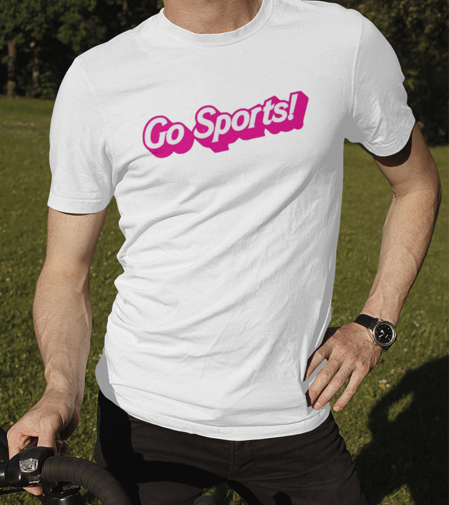 Go Sports Barbie Logo Style Text Playful Pink T-Shirt