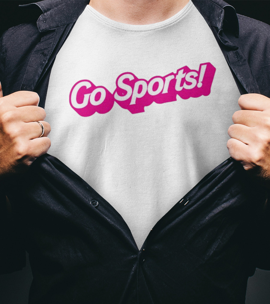 Go Sports Barbie Logo Style Text Playful Pink T-Shirt