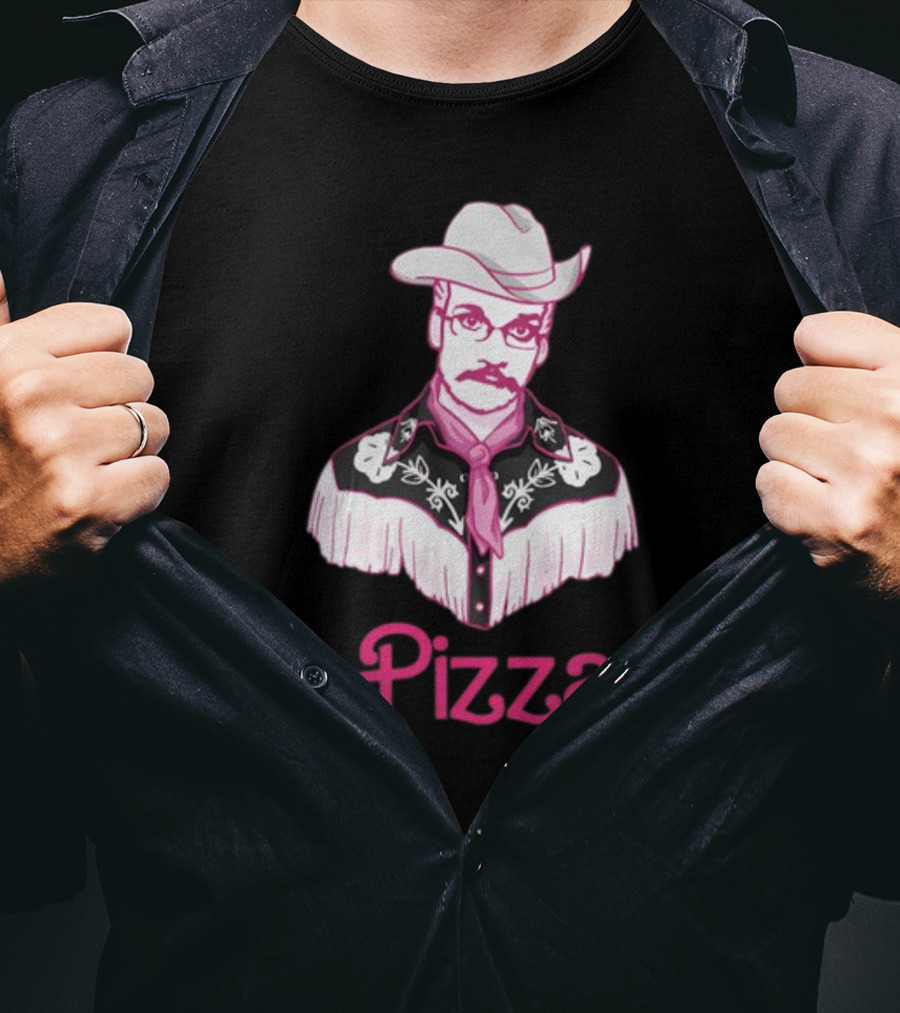 John Pizza Cowboy With Pink Fringe T-Shirt