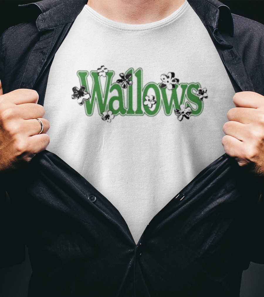 Wallows Green Floral Logo Wallowsmusic T-Shirt