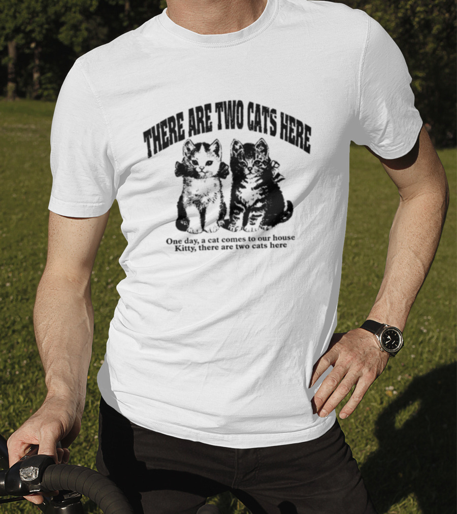 There Are Two Cats Here One Day Kitty Comes To Our House T-Shirt