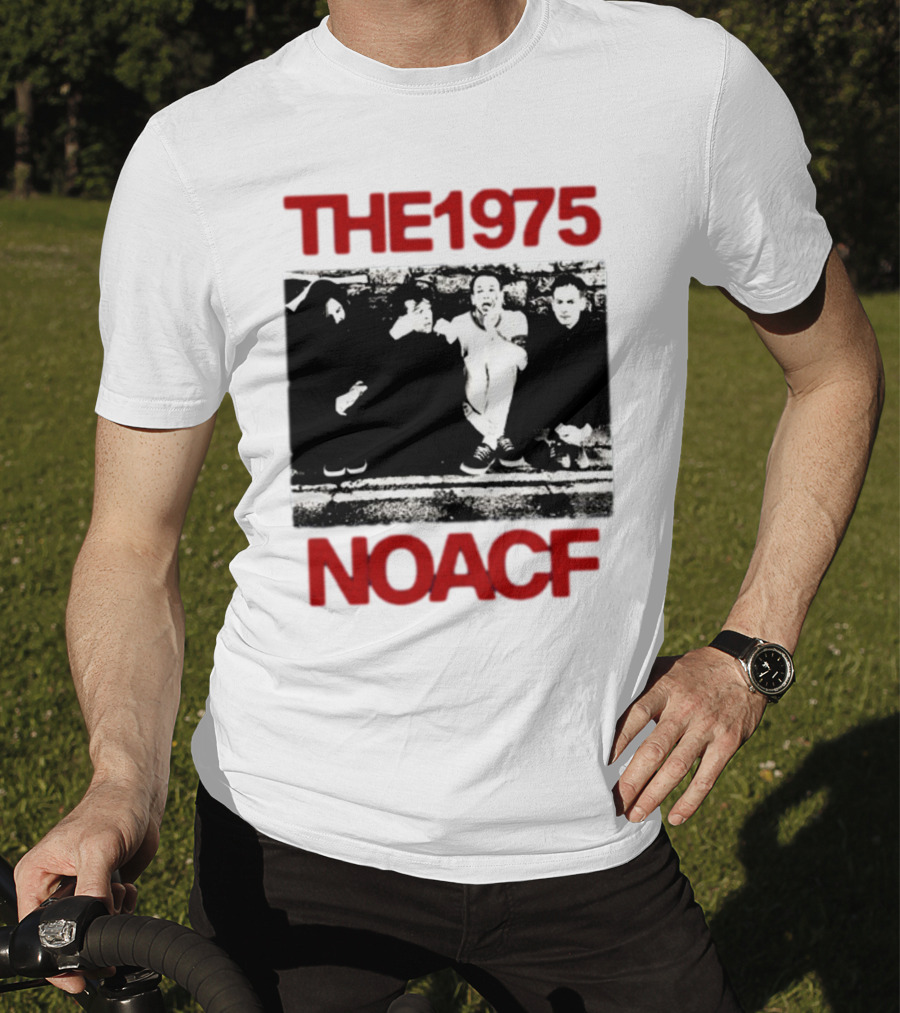 The 1975 NOACF Photo Black And White Group Image T-Shirt
