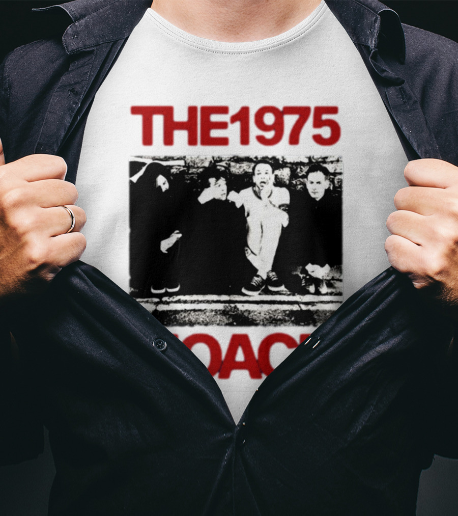 The 1975 NOACF Photo Black And White Group Image T-Shirt