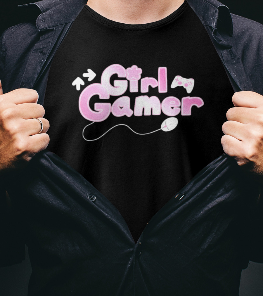 Girl Gamer Arrows Console Controller Mouse T-Shirt