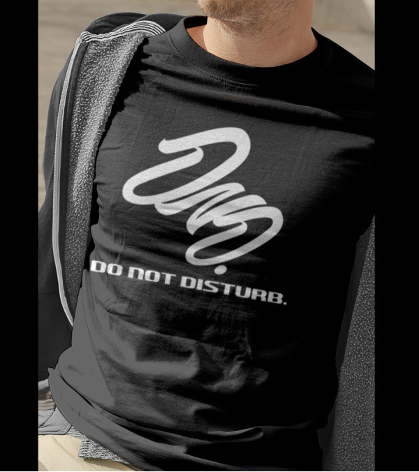 Dnd Do Not Disturb Iconic Font White Swirl T-Shirt