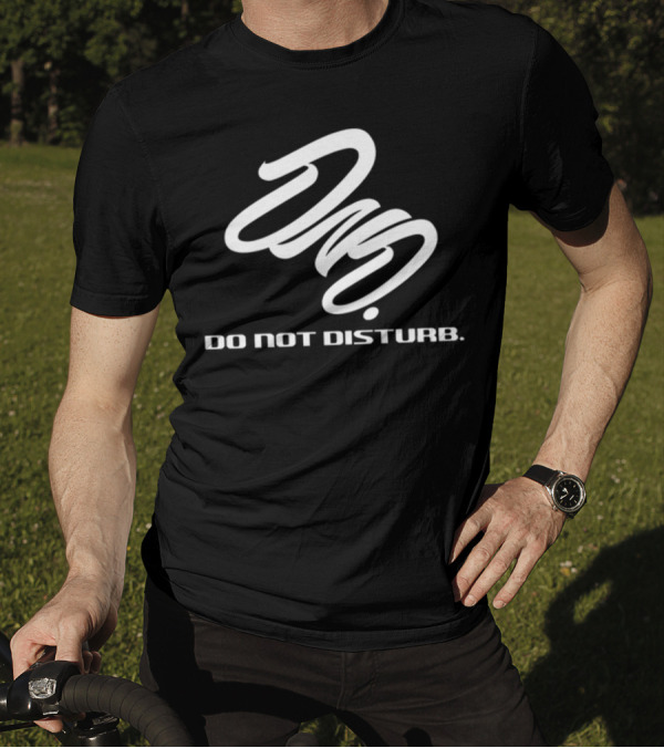 Dnd Do Not Disturb Iconic Font White Swirl T-Shirt