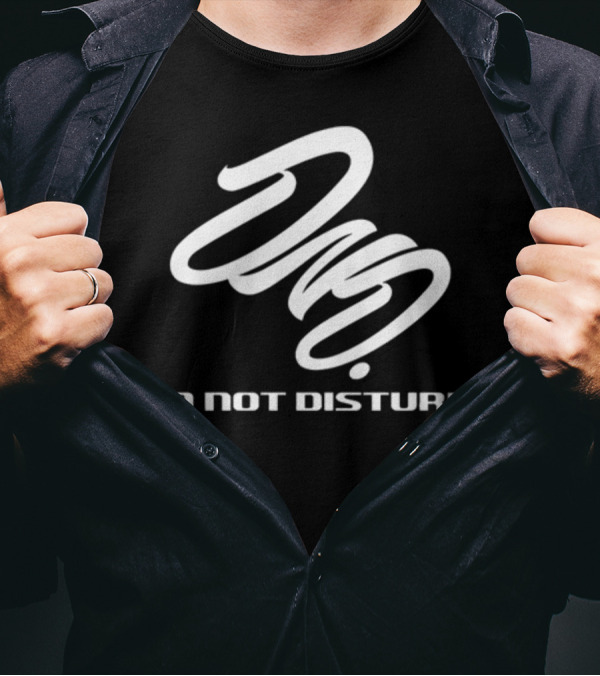 Dnd Do Not Disturb Iconic Font White Swirl T-Shirt