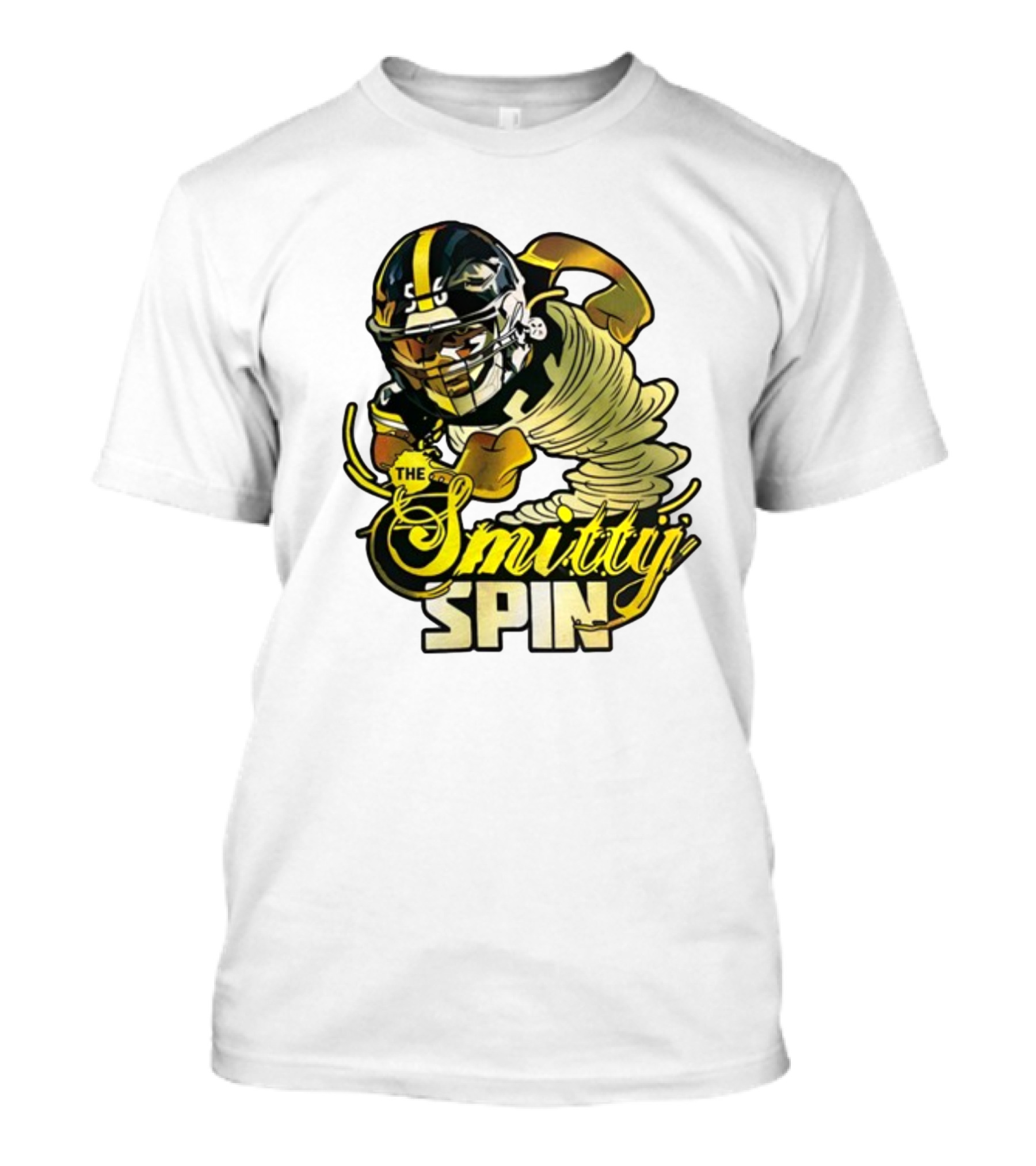 The Smitty Spin Football Player Iconic Action T-Shirt