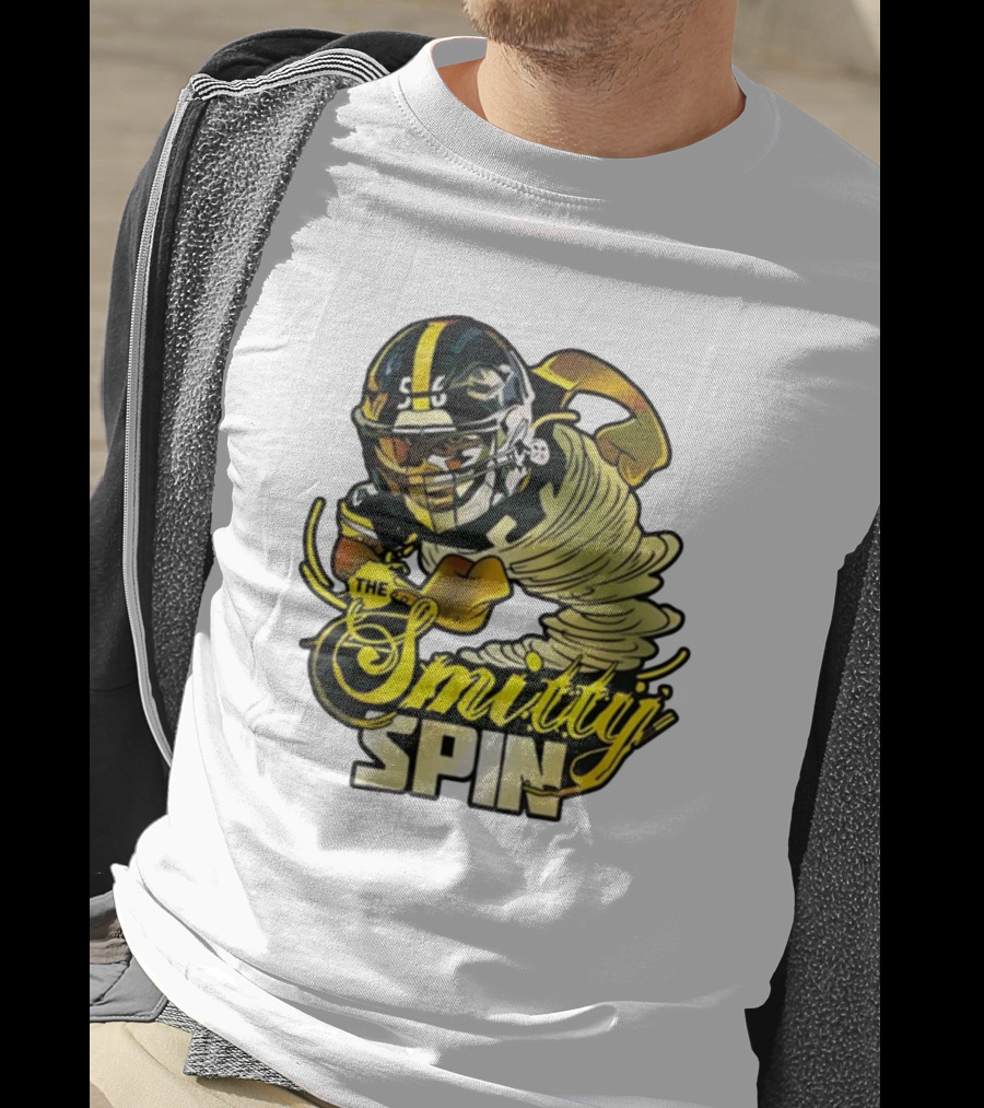 The Smitty Spin Football Player Iconic Action T-Shirt