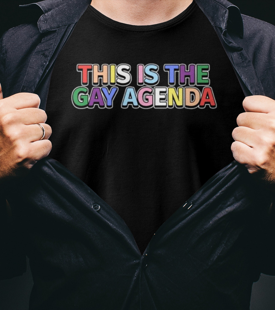 This Is The Gay Agenda Multicolor Pride Message T-Shirt