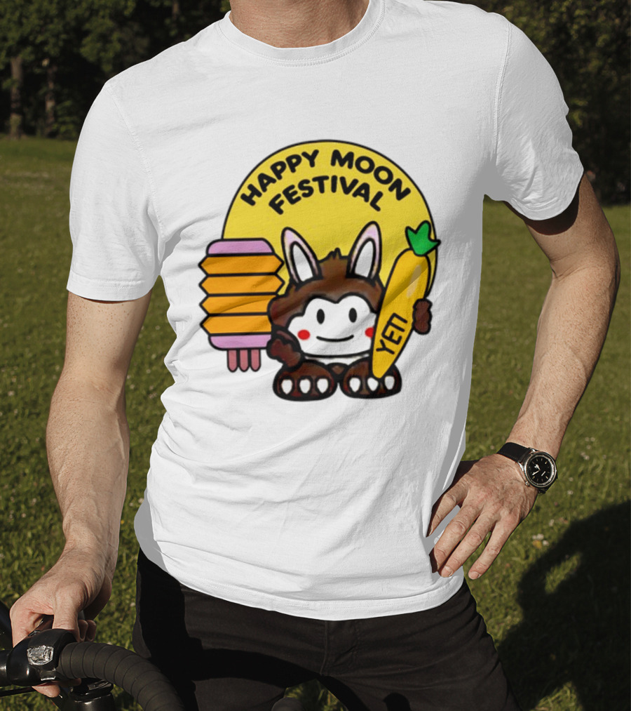 Rockstar Games Happy Moon Festival Yeti Lantern Rabbit T-Shirt
