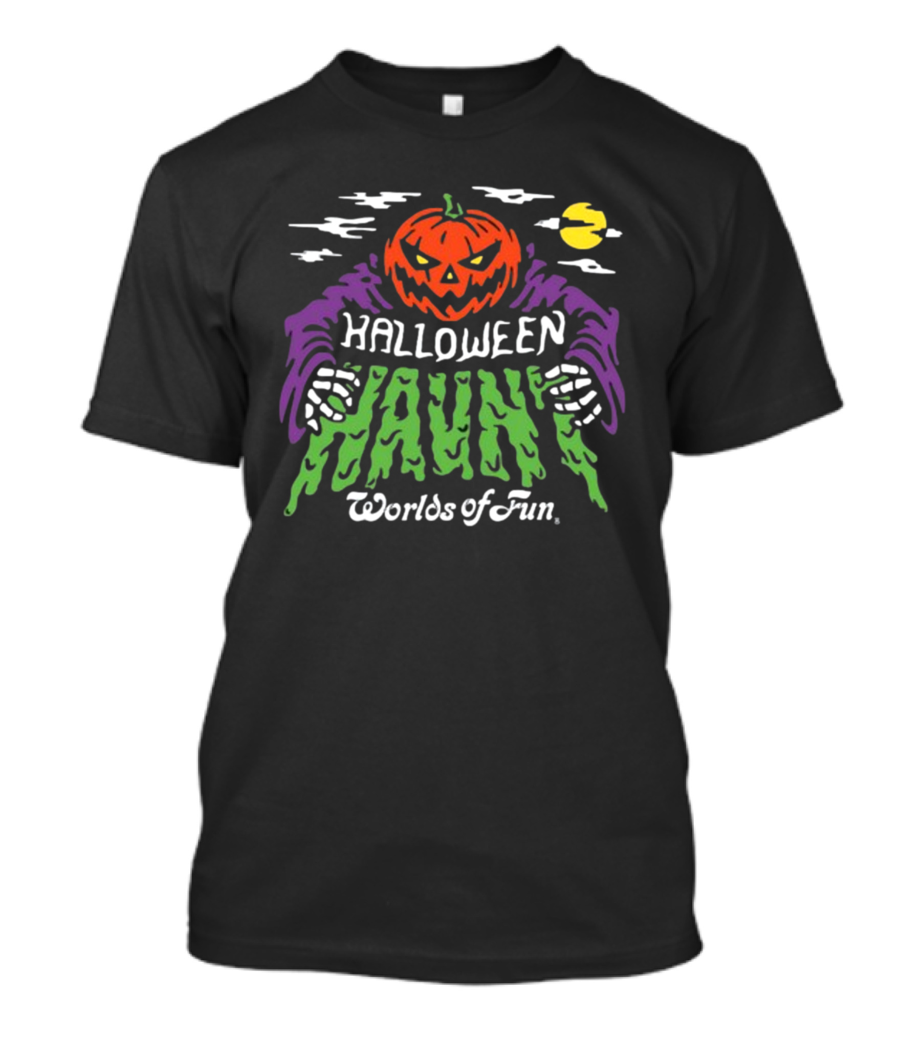 Halloween Haunt Pumpkin Worlds Of Fun T-Shirt