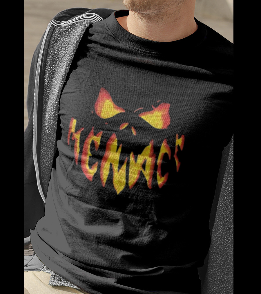 Bam Menace Pumpkin Face Halloween T-Shirt