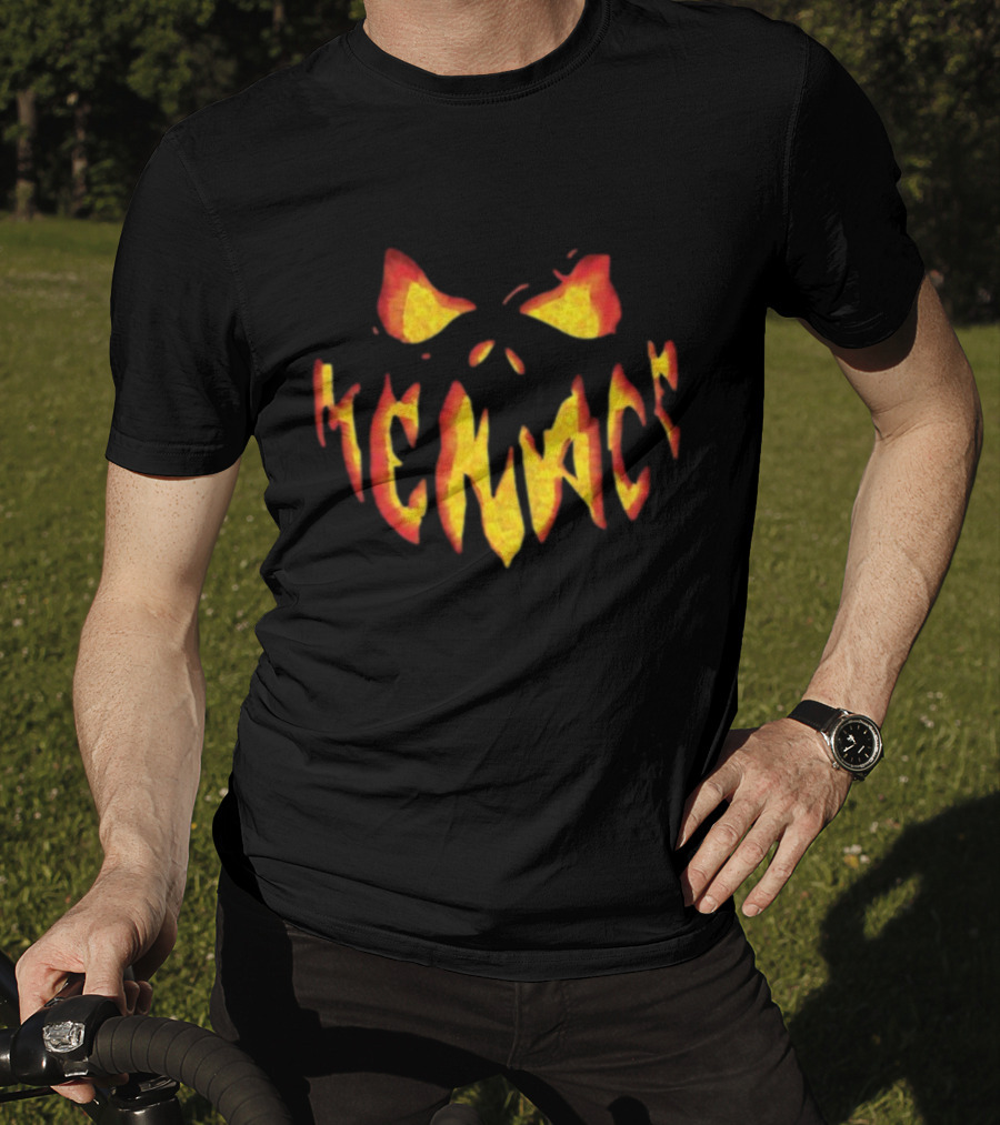 Bam Menace Pumpkin Face Halloween T-Shirt