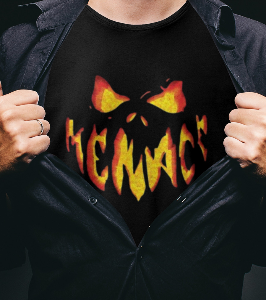 Bam Menace Pumpkin Face Halloween T-Shirt