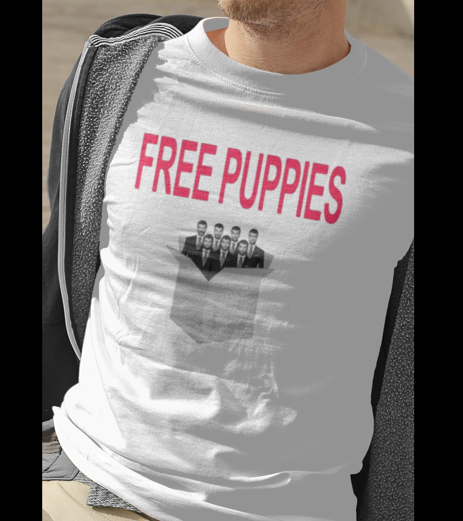 Free Puppies Men In Box T-Shirt