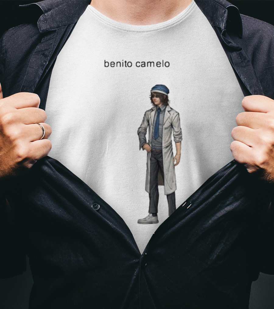 Sempre Benito Camelo Character In White Coat And Blue Hat T-Shirt