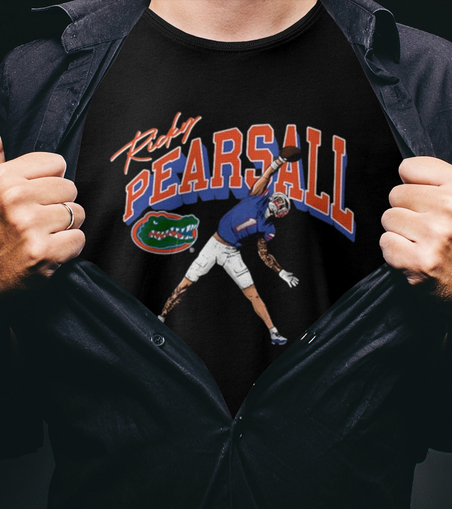 Ricky Pearsall Florida Gators Football Catch Caricature T-Shirt