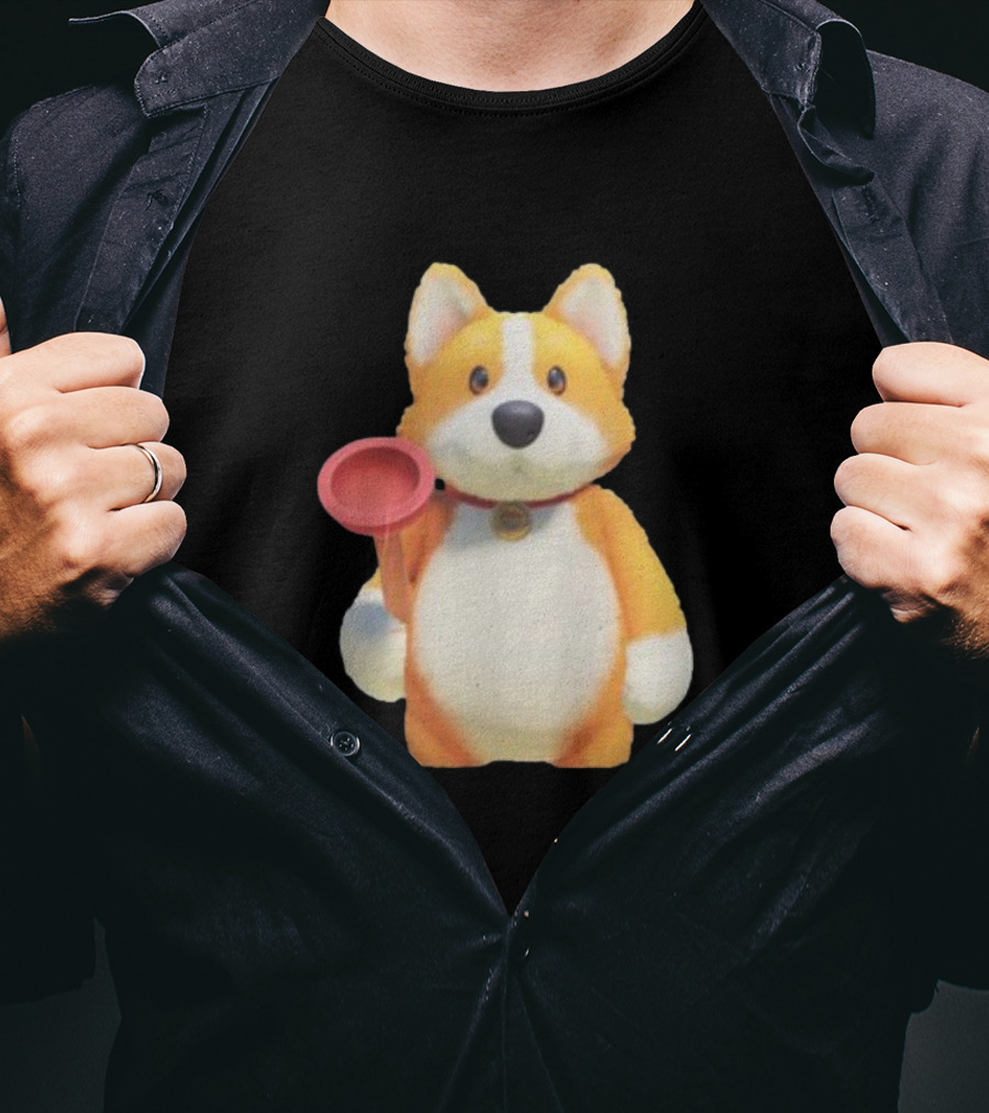 Xbox Gear Party Animals Corgi Figure With Plunger Animation T-Shirt