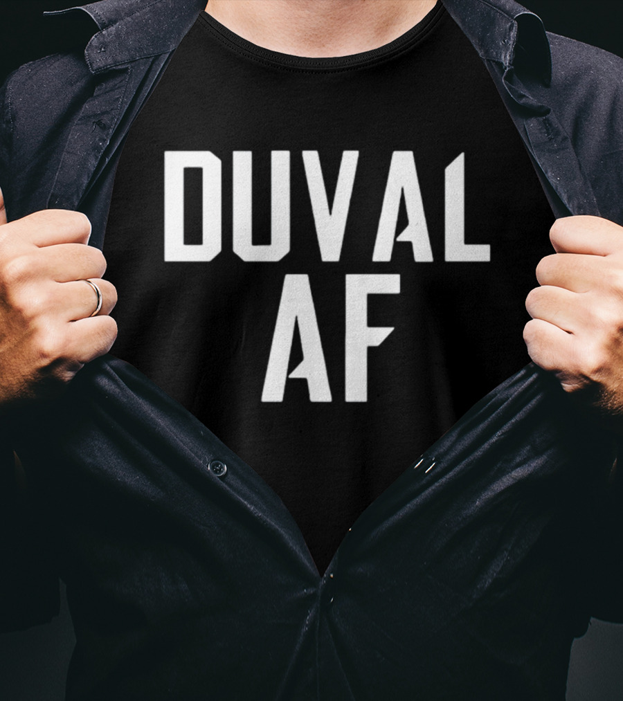 DUVAL AF Black White Bold Letters T-Shirt