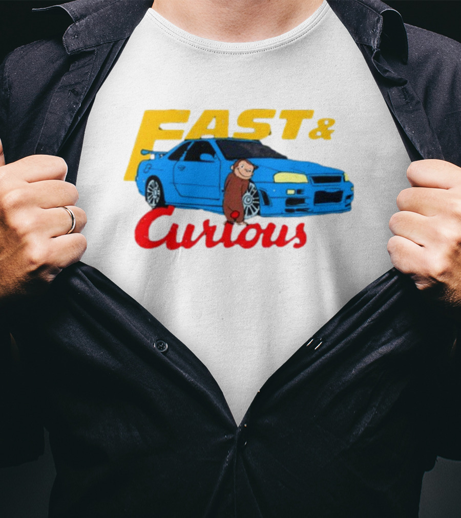 Fast And Curious Car Adventure With Curious Monkey T-Shirt
