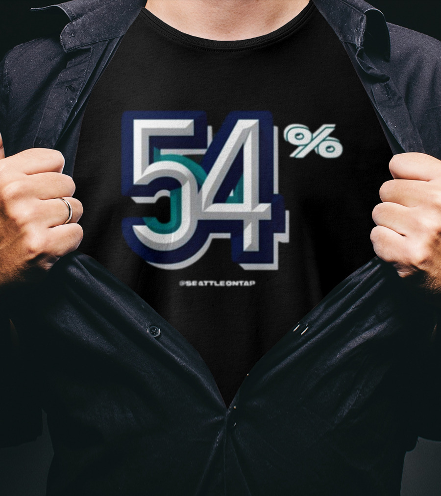 Seattle Baseball 54% @seattleontap T-Shirt