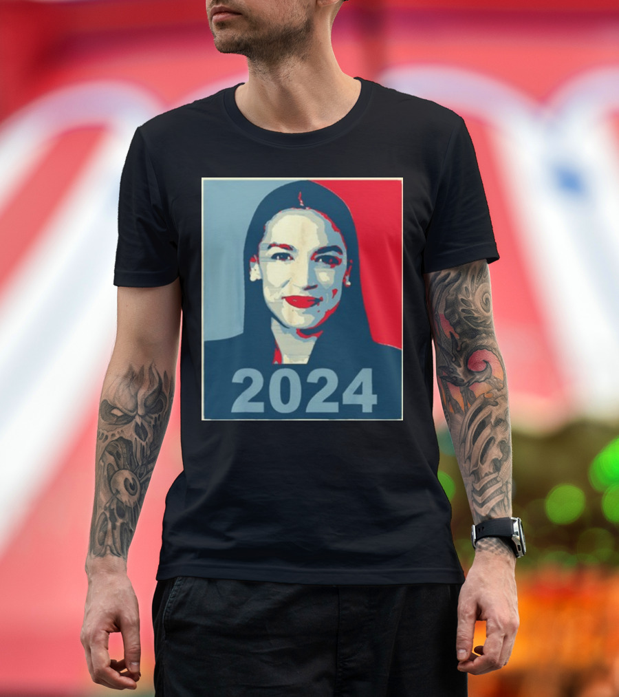 Alexandria Ocasio Cortez AOC 2024 Obama Hope T-Shirt