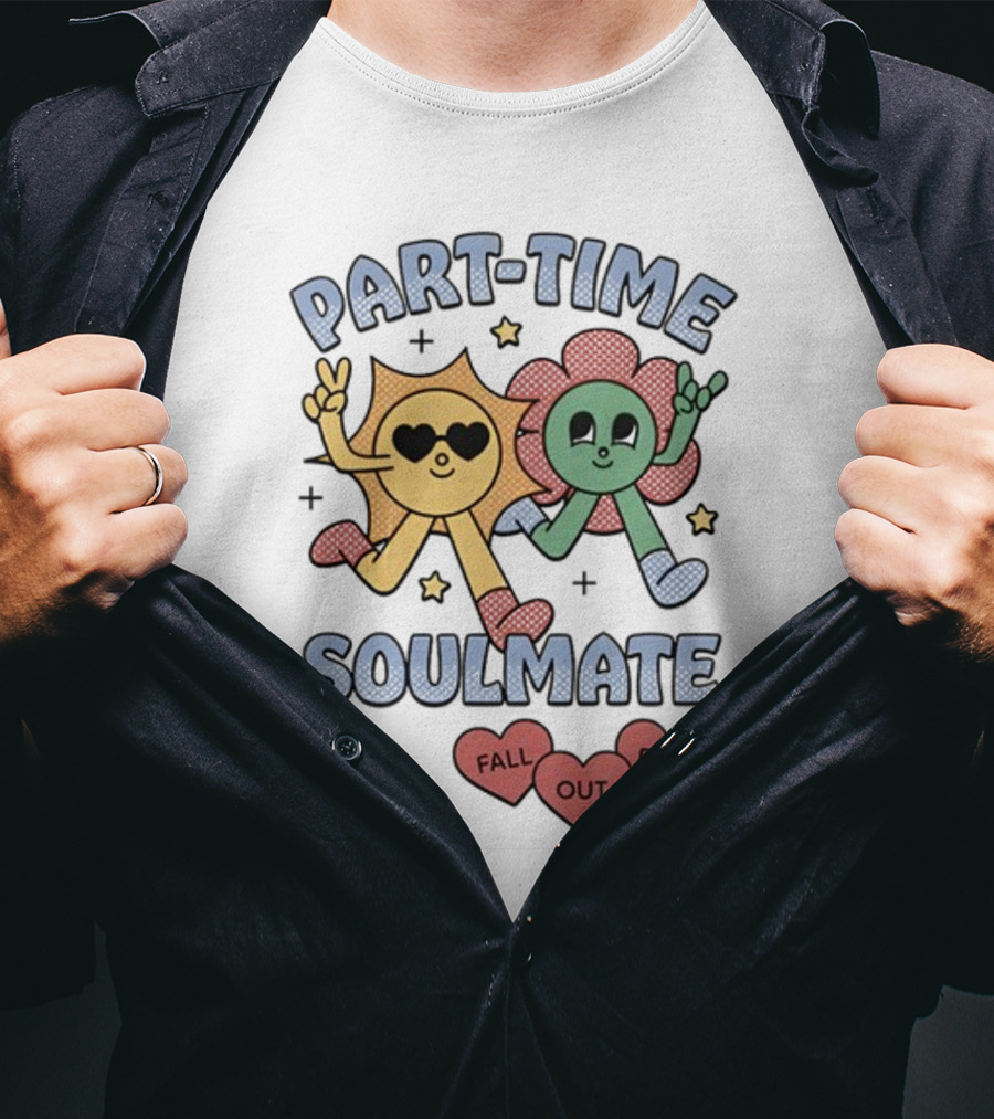 Part-Time Soulmate Fall Out Boy Hearts And Happy Flowers T-Shirt