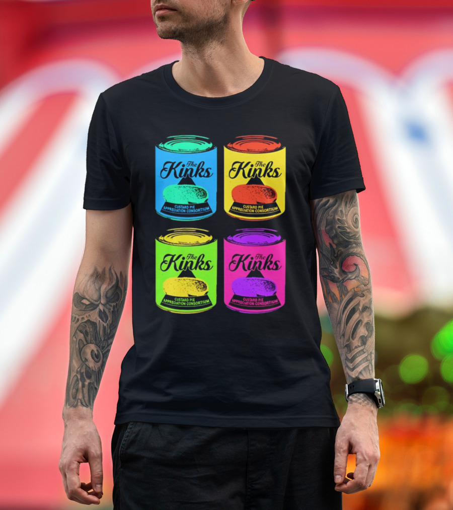 The Kinks Custard Pie Appreciation Consortium Pop Art Cans T-Shirt