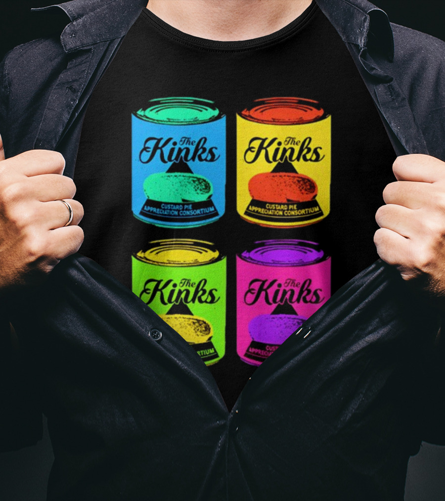 The Kinks Custard Pie Appreciation Consortium Pop Art Cans T-Shirt