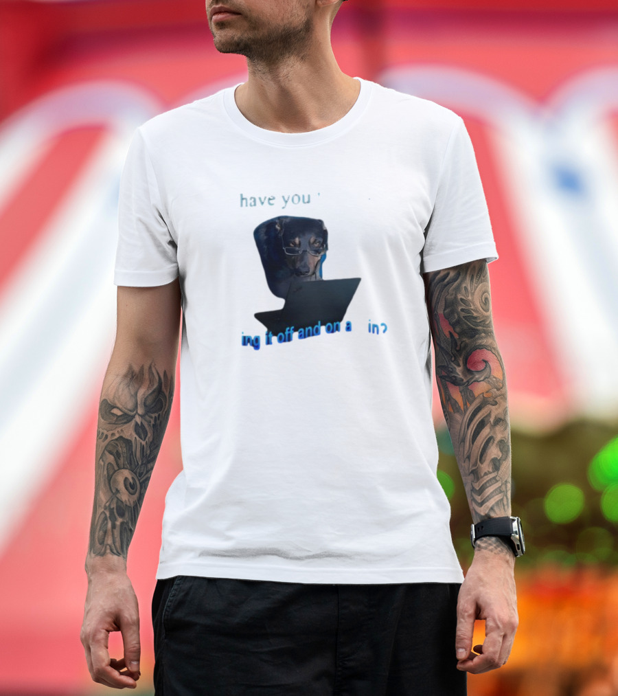 Dog Have You Tried Turning It Off And On Again With Glasses Tech Humor T-Shirt